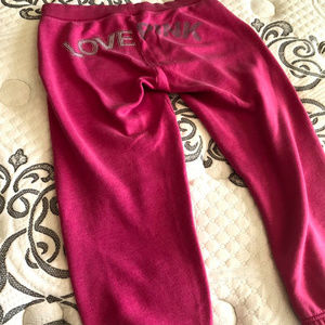 VS Pink Cropped Sweatpants